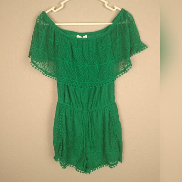 JACK by BB Dakota Laredo Romper Pepper Green Sz S - Picture 2 of 13